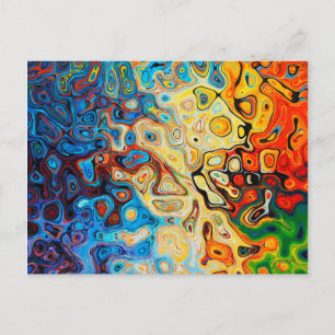 Rainbow oil spill postcard