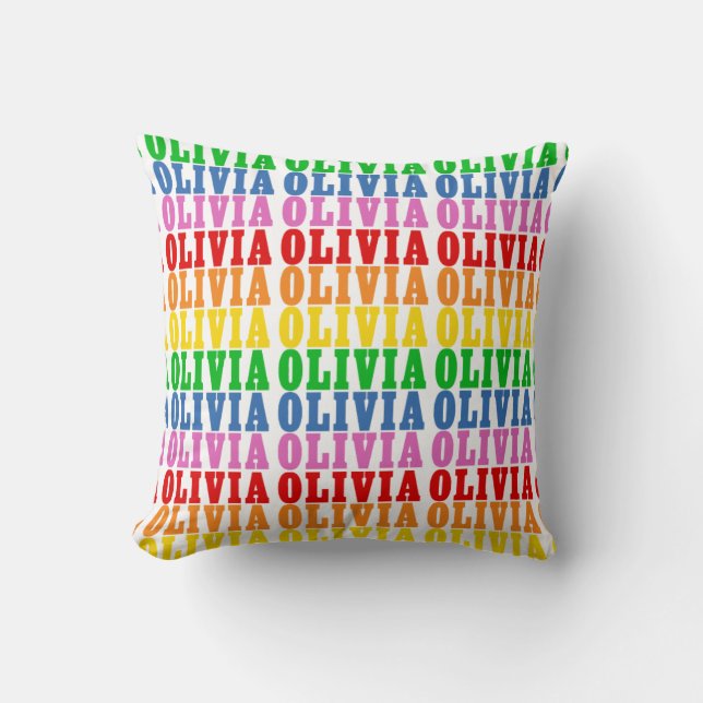 Rainbow Olivia Cushion (Front)