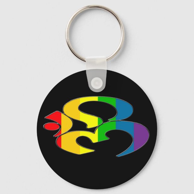 Rainbow OM Key Ring (Front)