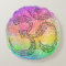 Rainbow Om Meditation Cushion Throw Pillow