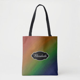 Rainbow Ombre Bold Colourful Pride Flag Abstract Tote Bag