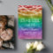 Rainbow Ombre Gay Wedding Save the Date
