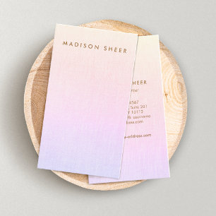 Rainbow Ombre Minimalistic Modern, Professional Business Card