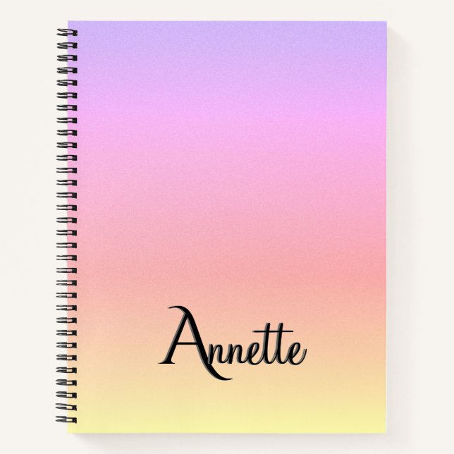 Rainbow Ombre Notebook (Front)
