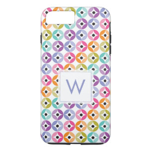Rainbow Ombre Polka Dot Quilt Pattern iPhone 8 Plus/7 Plus Case