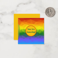 Rainbow Ombre Polygon