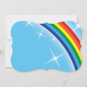 Rainbow on a blue sky background