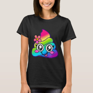 Rainbow Op Emoji Cute Unicorn O Flower Silly T-Shirt