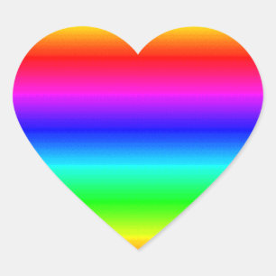 Rainbow Optical Illusion Heart Sticker