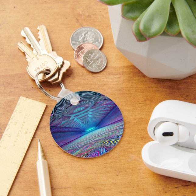 Rainbow Optical Illusion,  Key Ring (Desk)