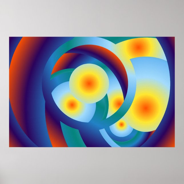 Rainbow Orbs Poster (Front)