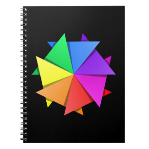 rainbow orogami notebook