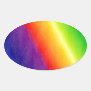 Rainbow Oval Sticker