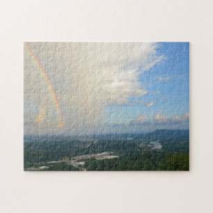 Rainbow Over Chattanooga, Tennessee - 11x14 inch Jigsaw Puzzle