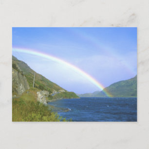Rainbow over Hawea Lake, South Island, New Postcard