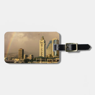 Rainbow over Honolulu, Hawaii, USA 2 Luggage Tag
