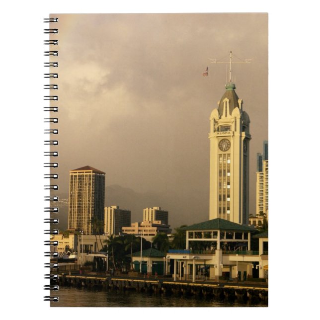 Rainbow over Honolulu, Hawaii, USA 2 Notebook (Front)