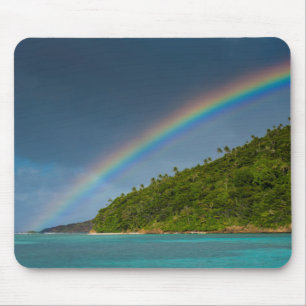 Rainbow over island, American Samoa Mouse Pad