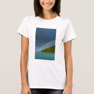 Rainbow over island, American Samoa T-Shirt