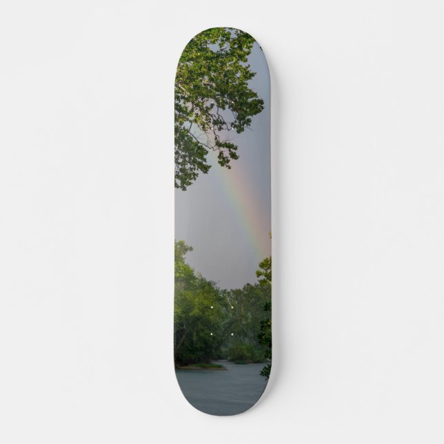 Rainbow Over James River Skateboard (Front)