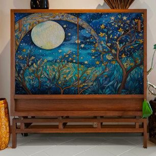 Rainbow over Moon Decoupage Tissue Paper