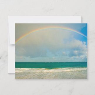 Rainbow over ocean