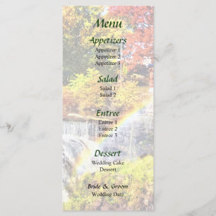 Rainbow Over Paterson Great Falls Wedding Menu
