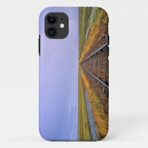 Rainbow over railroad tracks near Fairfield iPhone 11 Case