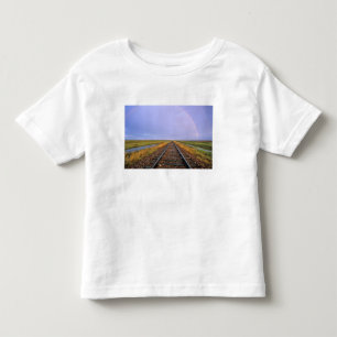 Rainbow over railroad tracks near Fairfield Toddler T-Shirt