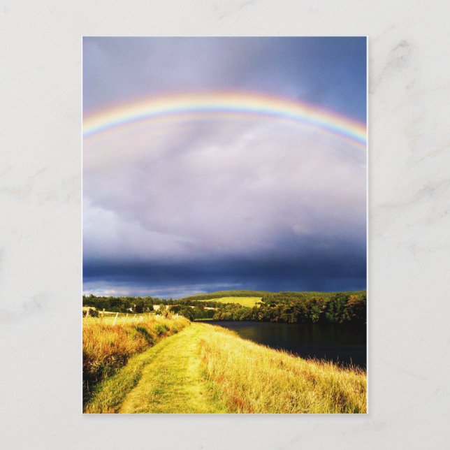 Rainbow Over River Dee Postcard (Front)