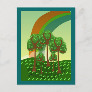 Rainbow over Shamrock Forest Postcard
