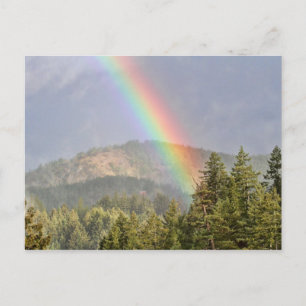 Rainbow Over the Mountains Postcard