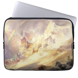Rainbow Over Yellowstone, Moran 1900 Laptop Sleeve