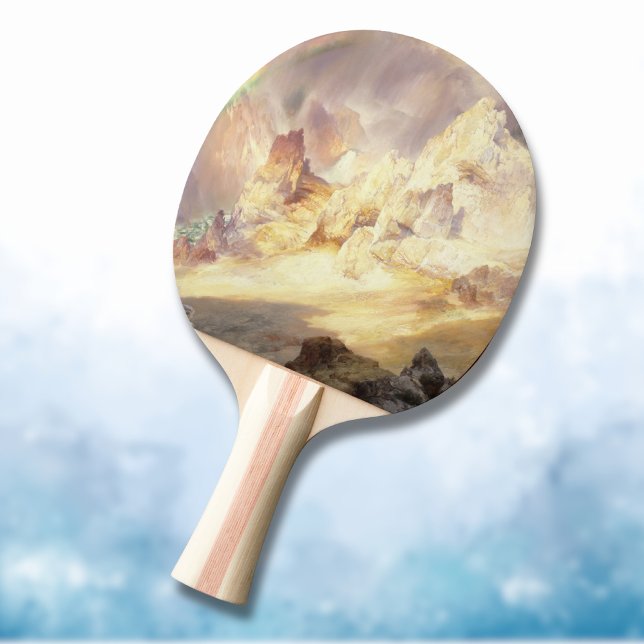 Rainbow Over Yellowstone, Moran 1900 Ping Pong Paddle (Creator Uploaded)