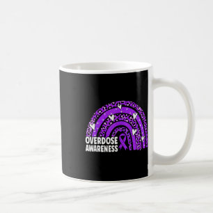 Rainbow Overdose Awareness Month Purple Ribbon Coffee Mug