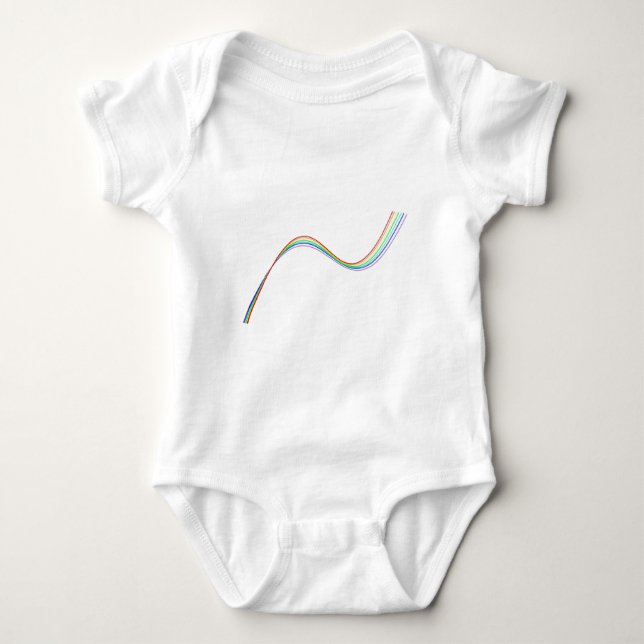 rainbow overstatement baby bodysuit (Front)