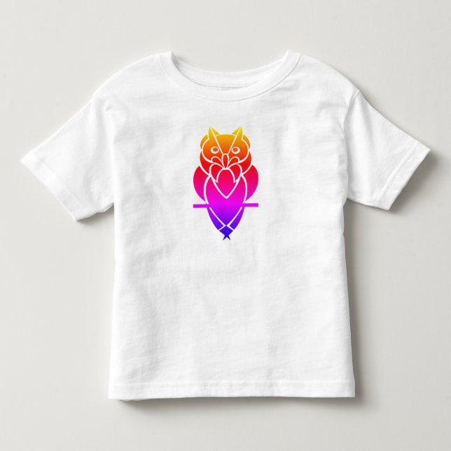 Rainbow owl toddler T-Shirt (Front)
