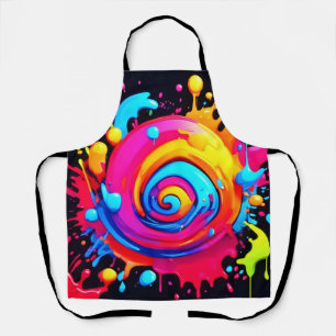 Rainbow Paint Splash Apron