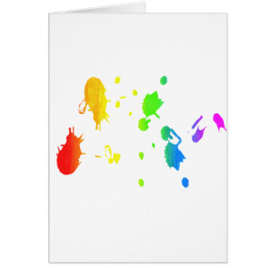 Rainbow paint-splatter