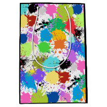 Rainbow Paint Splatter Artist Gift Bag