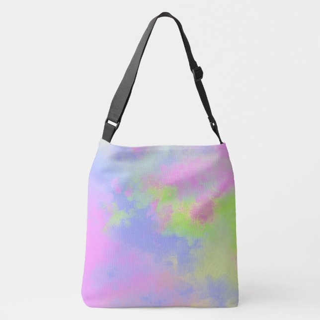 Rainbow  Paint Splatter  Crossbody Bag (Back)