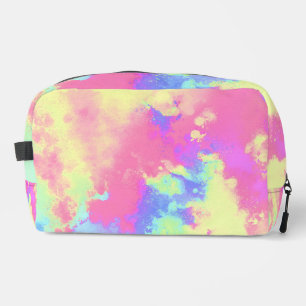 Rainbow Paint Splatter effect Dopp Kit