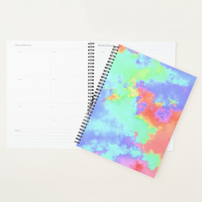 Rainbow Paint Splatter effect green yellow orange Planner (Display)