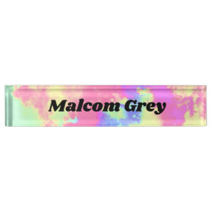 Rainbow Paint Splatter effect Nameplate