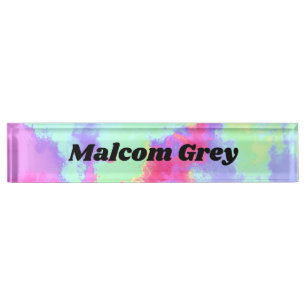 Rainbow Paint Splatter effect Nameplate