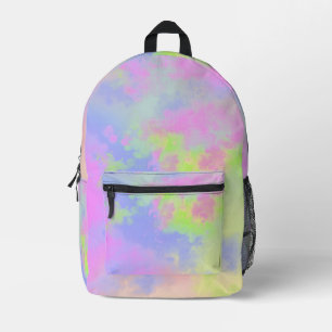 Rainbow Paint Splatter effect Printed Backpack