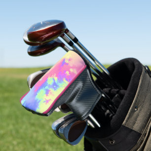 Rainbow Paint Splatter Golf Head Cover