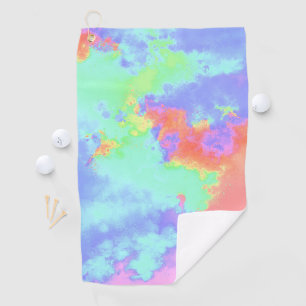 Rainbow Paint Splatter  Golf Towel
