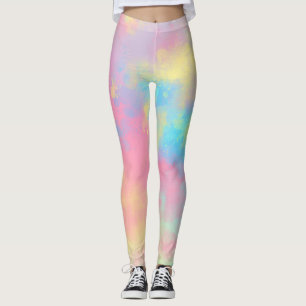 Rainbow Paint Splatter Leggings