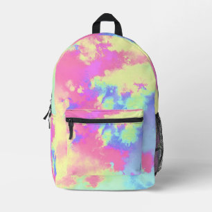 Rainbow Paint Splatter Printed Backpack